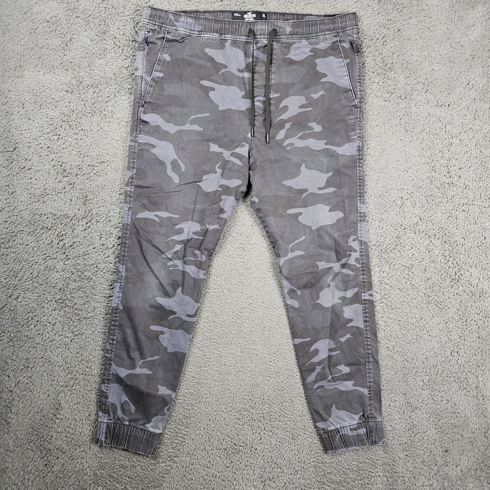 Hollister Mens XL Gray Camo‎ Skinny Jogger Advanced Stretch Pants